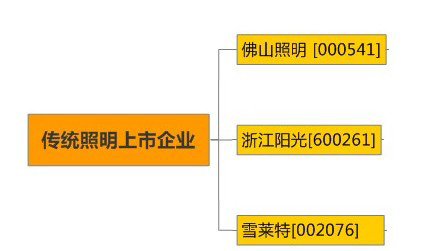 中國(guó)傳統(tǒng)照明上市企業(yè)