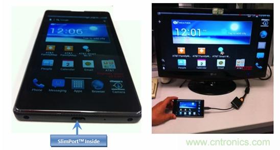 采用SlimPort接口技術(shù)的新一代Google Nexus手機樣機。