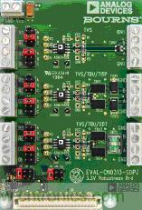 ADI公司的業(yè)界領(lǐng)先RS485器件與Bourns外部保護(hù)專業(yè)技術(shù)的完美聯(lián)姻，造就出專為解決通信端口最大設(shè)計(jì)問題而生的EVAL-CN0313-SDPZ:滿足EMC的規(guī)定。  通過認(rèn)證的EMC兼容RS-485接口設(shè)計(jì)工具，輕松實(shí)現(xiàn)RS-485接口保護(hù)