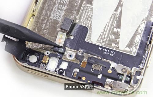 土豪金iPhone 5S拆解：內(nèi)部結(jié)構(gòu)升級，維修難度增加