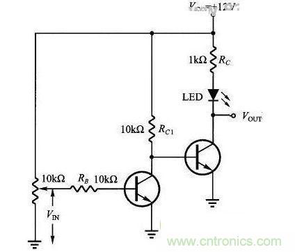 改良三極管開關電路-達林頓電路圖