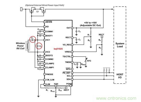 無(wú)線電源接收器和關(guān)鍵諧振電容器