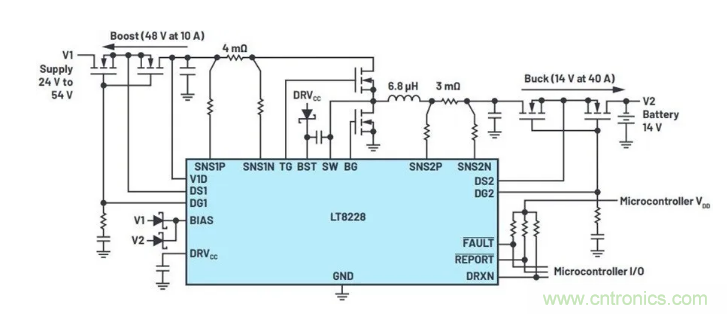 簡化雙電池電源系統(tǒng)，48 V/12 V汽車應(yīng)用指日可待