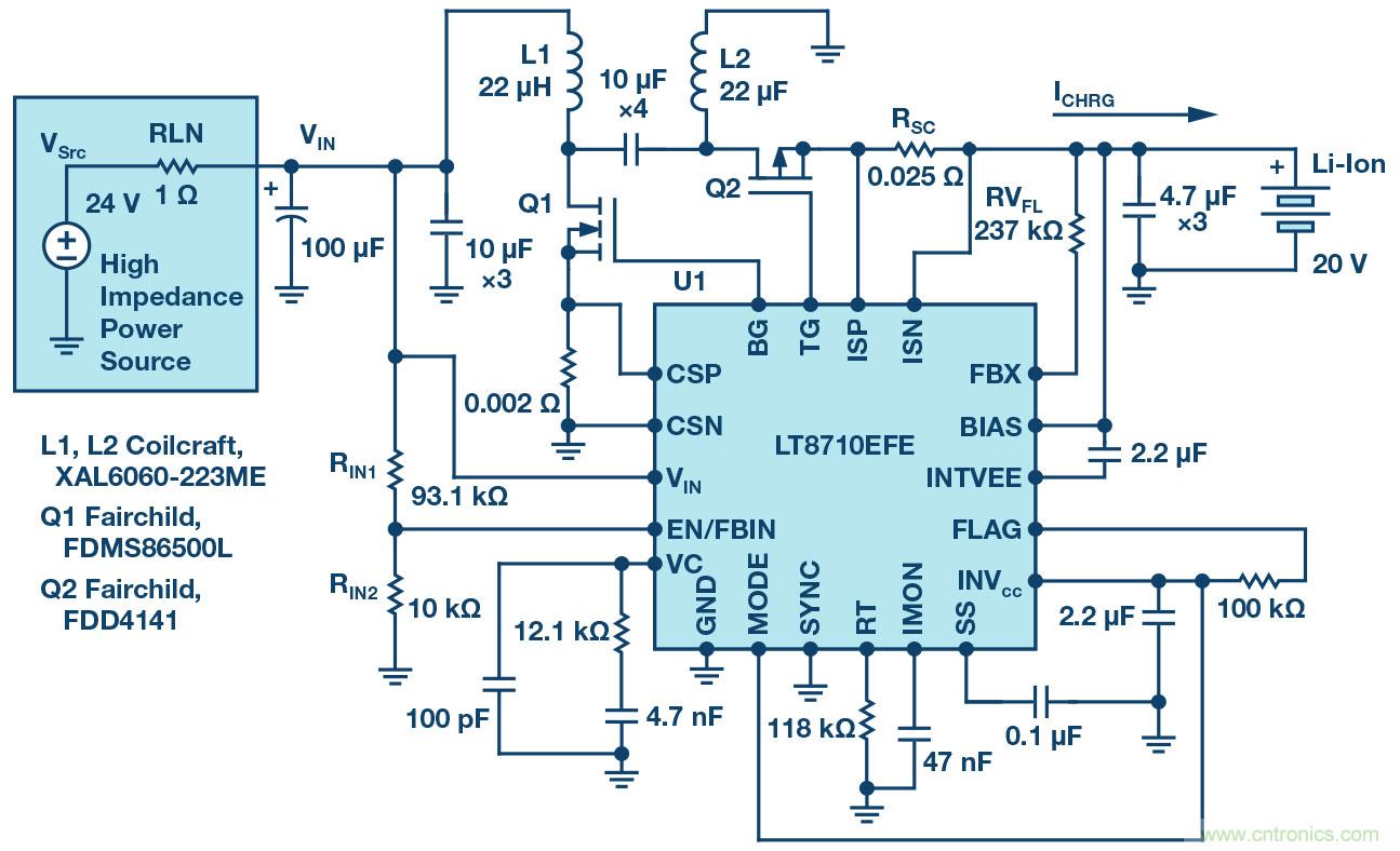 LT8710多功能 DC/DC控制器解決了高阻抗、超長工業(yè)電源線的電壓降問題