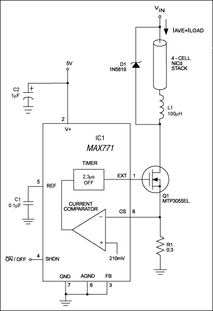 升壓DC－DC穩(wěn)壓器轉(zhuǎn)換為電流源進行電池充電