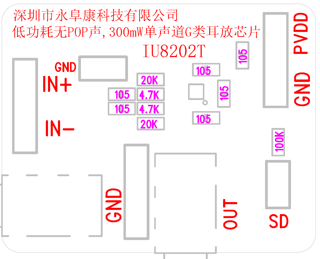 IU8202 適用于OWS耳機(jī)的無(wú)POP聲超低功耗400mW單聲道G類(lèi)耳放IC方案