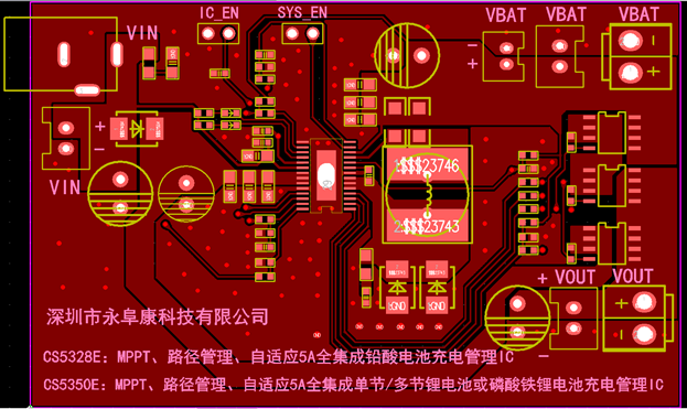 CS5350/CS5328 太陽(yáng)能板供電鉛酸蓄電池、磷酸鐵鋰電池、鋰電池充電管理IC系列