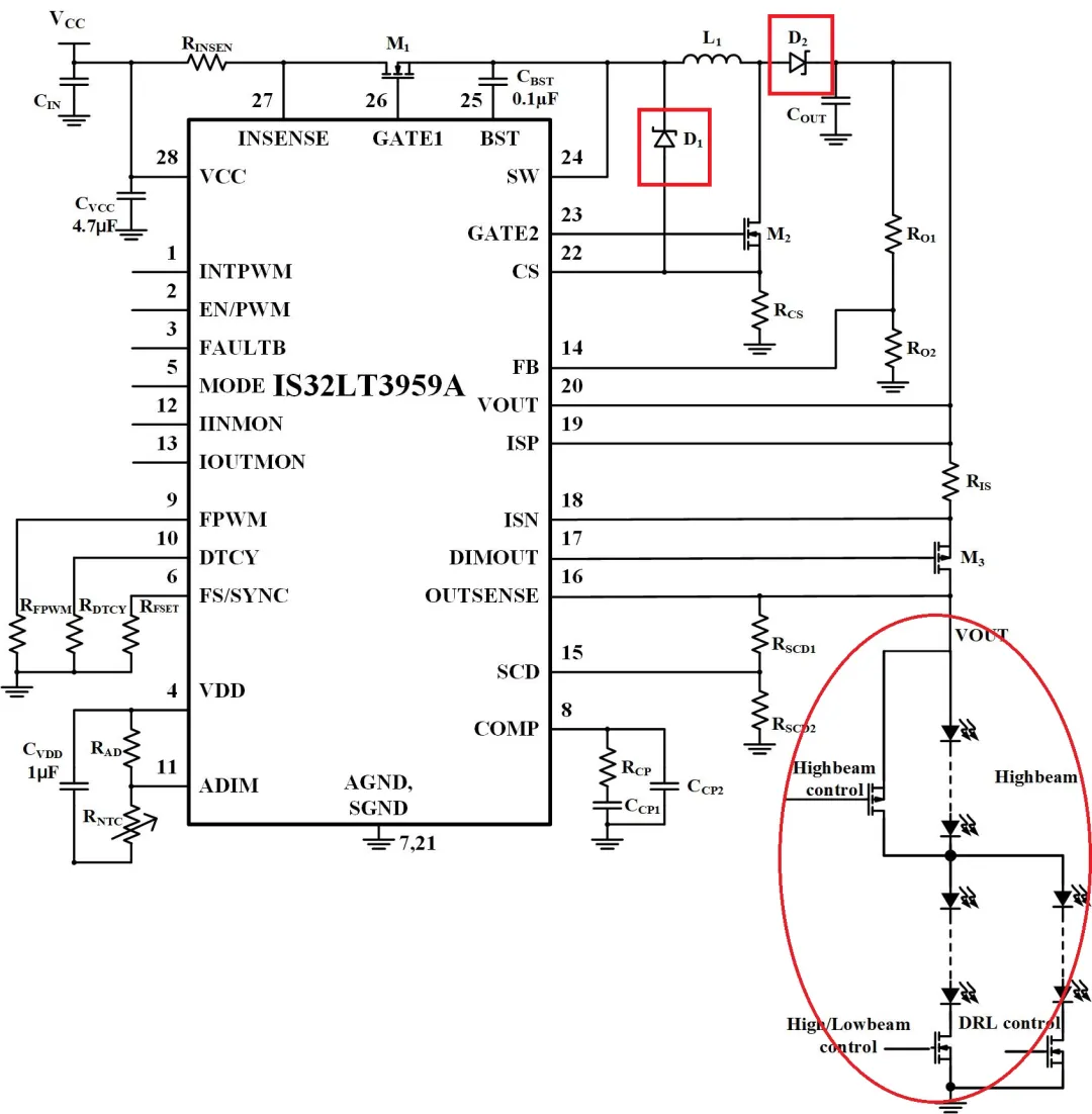 如何解決單芯片驅(qū)動HB/LB/DRL,LED負(fù)載切換電流過沖？